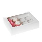 HoM Cupcake Doosje 12 Wit (incl. tray met venster) 50st., Verzenden, Nieuw
