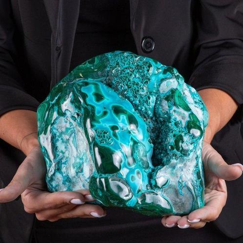 Uiterst zeldzame kwaliteit - Chrysocolla met Botroïdaal, Verzamelen, Dierenverzamelingen