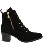 Rieker veterboots voor dames in het Zwart, Verzenden, Zwart, Lage of Enkellaarzen, Nieuw