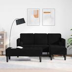 vidaXL Bankstel 2 pcs Zwart 173 x 131 x 67 cm Fluweel, Huis en Inrichting, Banken | Bankstellen, Verzenden, Nieuw, Stof, Minder dan 150 cm