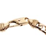 9 karaat bicolor gourmetschakel armband; 23 cm, Ophalen of Verzenden, Gebruikt, Overige kleuren, Goud