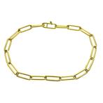 Gouden anker schakel armband | 20 cm, Sieraden, Tassen en Uiterlijk, Armbanden, Goud, Goud, Gebruikt, Verzenden