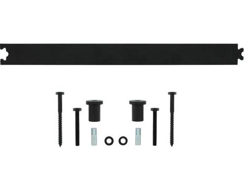Intersteel Tussenrail 45 cm tbv schuifdeursysteem mat zwart, Doe-het-zelf en Verbouw, Hang- en Sluitwerk, Nieuw, Ophalen of Verzenden