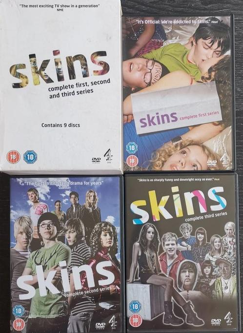Skins series 1 - 3 (9 disc)  Gratis verzenden, Cd's en Dvd's, Dvd's | Tv en Series, Zo goed als nieuw, Boxset, Overige genres