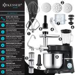 KESSER® 3-in-1 keukenmachine - Kneedmachine - 5,5L - Zwart •, Verzenden, Nieuw