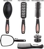 5-delige haarborstelkamset met spiegel en standaard, Verzenden, Nieuw