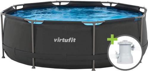 VirtuFit rond zwembad 244cm incl filterpomp, Tuin en Terras, Zwembaden, 200 tot 400 cm, Rond, Nieuw, Opzetzwembad, 80 tot 120 cm