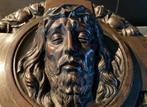 M. Gérôme - Medaillon Christus Bronzen in zijn vitrine - 30, Antiek en Kunst