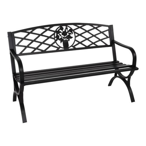 Tuinbank Oxford zwart 127 cm - zwart, Huis en Inrichting, Stoelen, Zwart, Nieuw, Ophalen of Verzenden