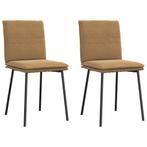 vidaXL Eetkamerstoelen 2 st fluweel bruin, Huis en Inrichting, Stoelen, Verzenden, Nieuw