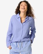 HEMA Damesblouse Iris mousseline lichtblauw, Kleding | Dames, Verzenden, Nieuw