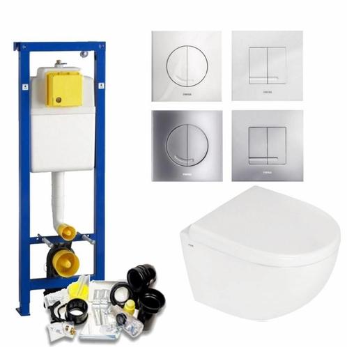 Xs Toiletset 23 Megasplash Zero Compact Met Bril En, Doe-het-zelf en Verbouw, Sanitair, Ophalen of Verzenden