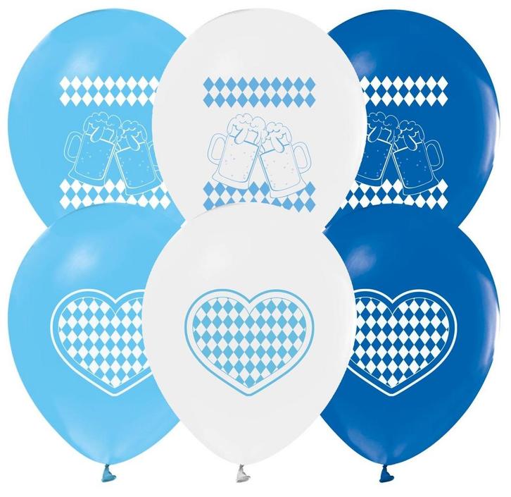Oktoberfest Ballonnen Bavaria (8st), Hobby en Vrije tijd, Feestartikelen, Nieuw, Ophalen of Verzenden