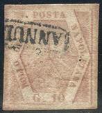 Italiaanse oude staten - Napels 1858 - 10 roze, Postzegels en Munten, Gestempeld