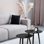 Bijzettafel - Livion Wilma - Rond - 50cm - Zwart - MDF, Huis en Inrichting, Tafels | Eettafels, Ophalen of Verzenden, Nieuw, Overige materialen