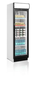 Tefcold glasdeur koelkast met verlichte kap | wit | CEV425CP, Nieuw in verpakking, Koelen en Vriezen