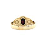 Gouden vintage ring met granaat 14 krt, Ophalen of Verzenden, Nieuw