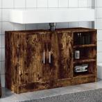 vidaXL Wastafelkast 90x29x55 cm bewerkt hout gerookt, Verzenden, Nieuw, Minder dan 100 cm