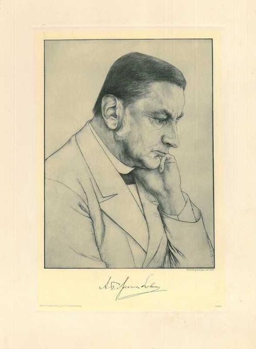 Portrait of Alexander Frederik de Savornin Lohman, Antiek en Kunst, Kunst | Etsen en Gravures