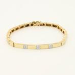 Armband - 14 karaat Geel goud - 0.12ct. tw. Diamant, Sieraden, Tassen en Uiterlijk, Armbanden, Nieuw