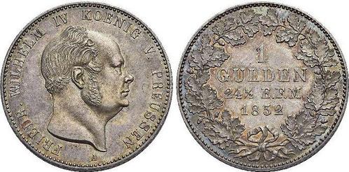 Fuer Hohenzollern, Gulden 1 1852 A Brandenburg-Preussen P..., Postzegels en Munten, Munten | Europa | Niet-Euromunten, Verzenden