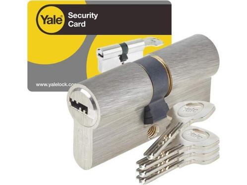 Veiling - Yale 30 x 60 DB NI cilinder, 30 x 60 mm, 6 pinnen, Doe-het-zelf en Verbouw, Hang- en Sluitwerk, Gebruikt