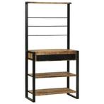 vidaXL Keukenrek Bruin 80 x 40 x 160 cm Massief mangohout, Huis en Inrichting, Keuken | Keukenbenodigdheden, Verzenden, Nieuw