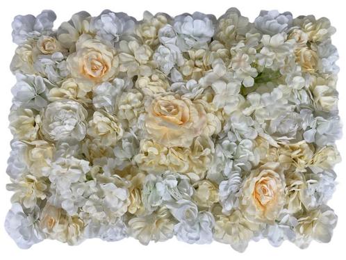 Flowerwall, 4x panelen kunstbloemen decoratie KS155005, Hobby en Vrije tijd, Feestartikelen, Nieuw, Ophalen of Verzenden