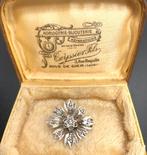 Zonder Minimumprijs - Broche - 18 karaat Geel goud, Zilver -, Sieraden, Tassen en Uiterlijk, Antieke sieraden