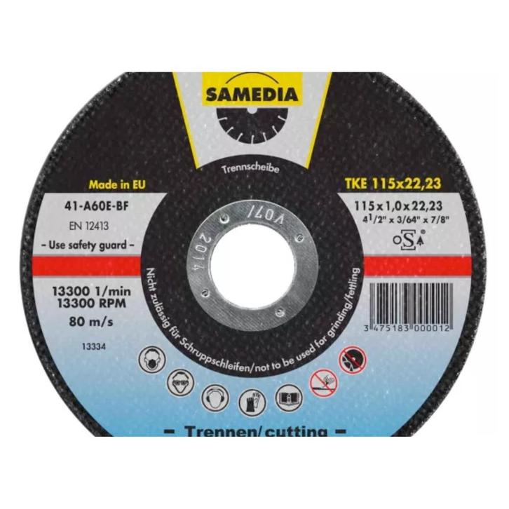 Samedia TKE 230x1,9x22,23; 230mm doorslijpschijf INOX 25st, Doe-het-zelf en Verbouw, Gereedschap | Slijpmachines, Ophalen of Verzenden