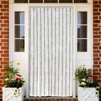 vidaXL Vliegengordijn 100x220 cm chenille lichtgrijs en wit, Huis en Inrichting, Stoffering | Gordijnen en Lamellen, Verzenden