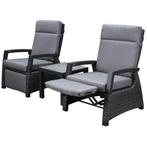 Dallas lounge balkonset 3 delig verstelbare rugleuning en, Ophalen of Verzenden, Nieuw, Wicker