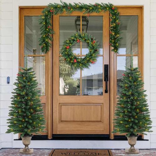 LED Kunstkerstbomen - 2 stuks - 35% korting - Tweedekansje, Huis en Inrichting, Woonaccessoires | Kunstplanten en Kunstbloemen