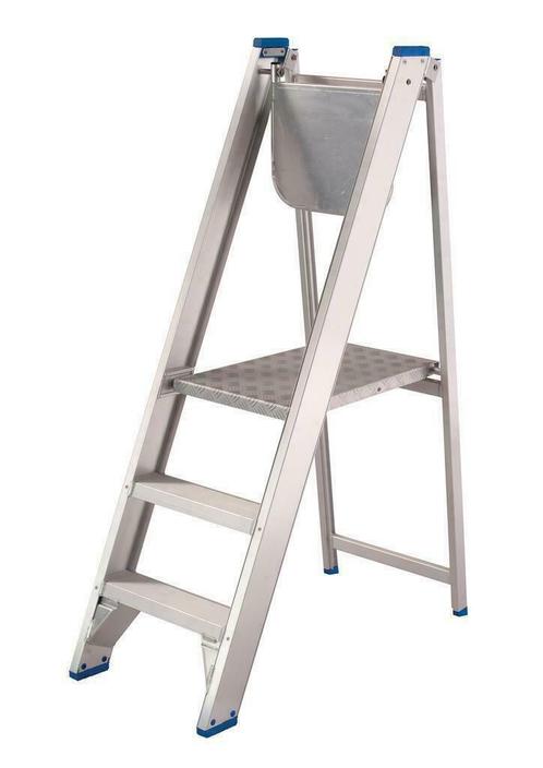 SOLIDE| SCHILDERS TRAP| 3 TREDEN INKLAPBAAR, Doe-het-zelf en Verbouw, Ladders en Trappen, Trap, Nieuw, Opvouwbaar of Inschuifbaar