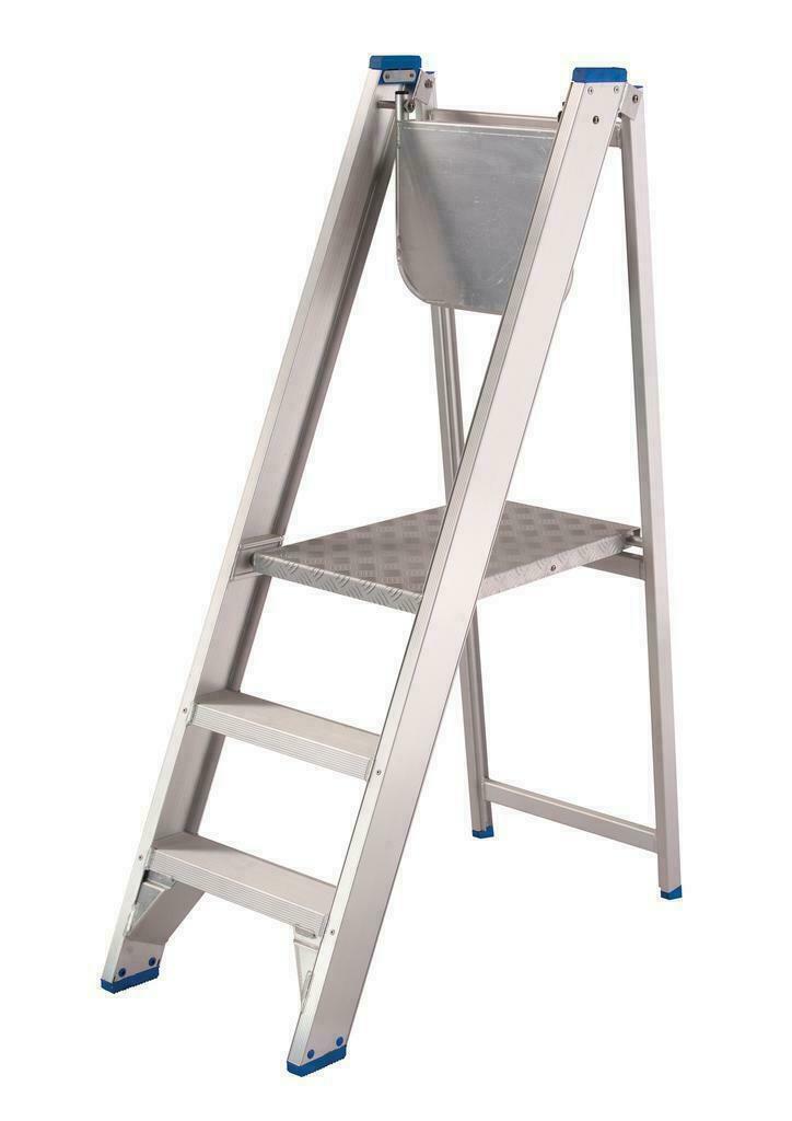 SOLIDE| SCHILDERS TRAP| 3 TREDEN INKLAPBAAR, Doe-het-zelf en Verbouw, Ladders en Trappen, Trap, Nieuw, Opvouwbaar of Inschuifbaar