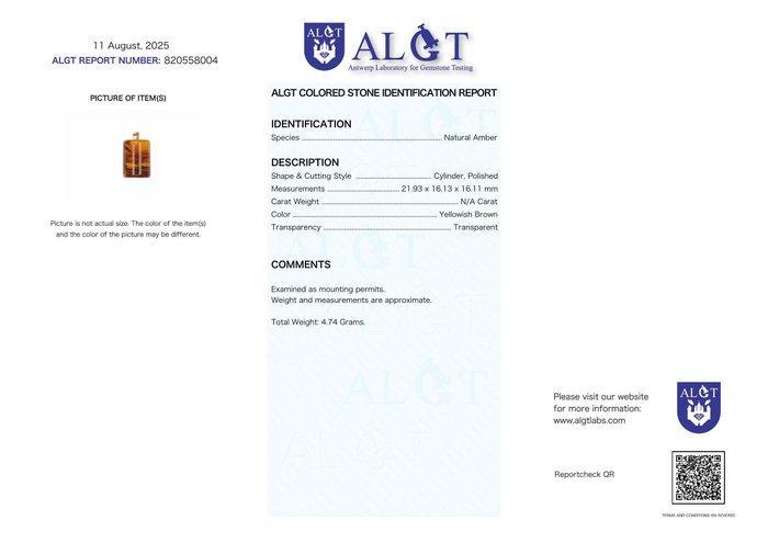 ALGT Gecertificeerd - Grote en Zeer Exclusieve Natuurlijke, Verzamelen, Mineralen en Fossielen