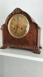 Kastklok - Art Deco -eiken-wortelnoten-messing- Junghans, Antiek en Kunst, Antiek | Klokken