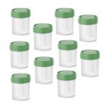 Set van 30 monsterpotjes met groene doppen (40 ml, PP-kunst, Ophalen of Verzenden, Nieuw