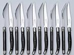 Laguiole - 6x Forks & 6x knives - Black - style de -