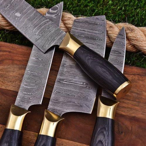 Keukenmes - Chefs knife - Pakkawood, met de hand gevouwen, Antiek en Kunst, Antiek | Keukenbenodigdheden