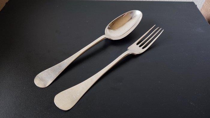 Johannes Verloove-1784-Rotterdam-Tafelcouvert - Lepel (2) -, Antiek en Kunst, Antiek | Goud en Zilver