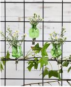 Gekleurd Glazen Flesje Clipper Groen Set 3 stuks met Clip, Hobby en Vrije tijd, Ophalen of Verzenden, Nieuw