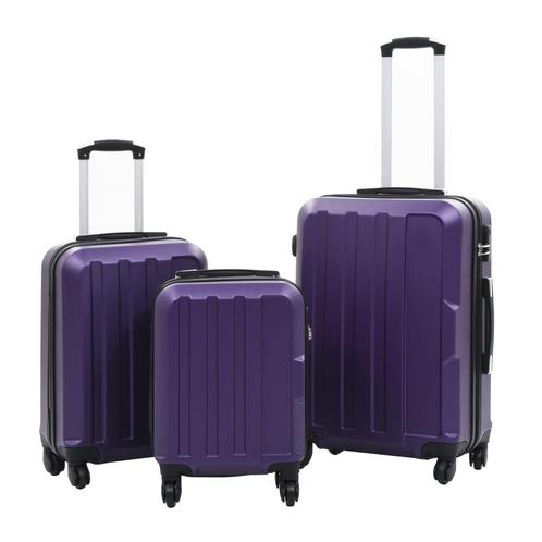 vidaXL 3-delige Harde kofferset ABS paars, Sieraden, Tassen en Uiterlijk, Koffers, Nieuw, Verzenden