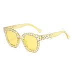 Oversized Mozaïek Zonnebril voor Dames - Retro Catwalk Bril, Verzenden, Nieuw