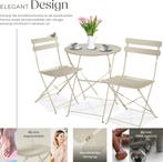 Bistroset - Tuinset 2 persoons - Tuinstoelen met tafel - Crè, Tuin en Terras, Verzenden, Nieuw