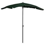 vidaXL Parasol met paal 200x130 cm groen, Verzenden, Nieuw, 2 tot 3 meter