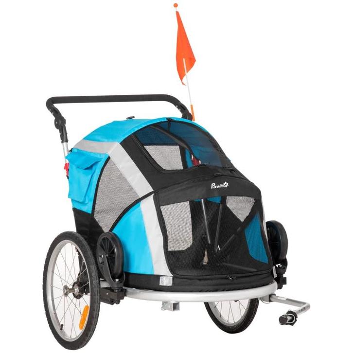 TRUUSK 2-in-1 Opvouwbare Hondenkar Huisdier Fietskar Hondent, Dieren en Toebehoren, Honden-accessoires, Nieuw, Verzenden