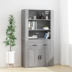 vidaXL buffetkast bewerkt hout grijs sonoma eikenkleurig, Huis en Inrichting, Kasten | Buffetkasten, Verzenden, Nieuw, Overige houtsoorten