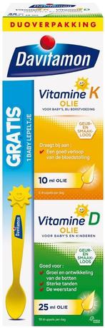 DAVITAMON VITAMINE K OLIE 10 ML + VITAMINE D OLIE 25 ML SE.., Verzenden, Nieuw