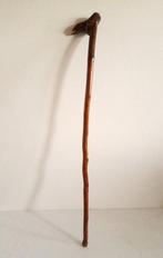 Wandelstok - Hout, Messing - Landelijke rietstengel, Antiek en Kunst
